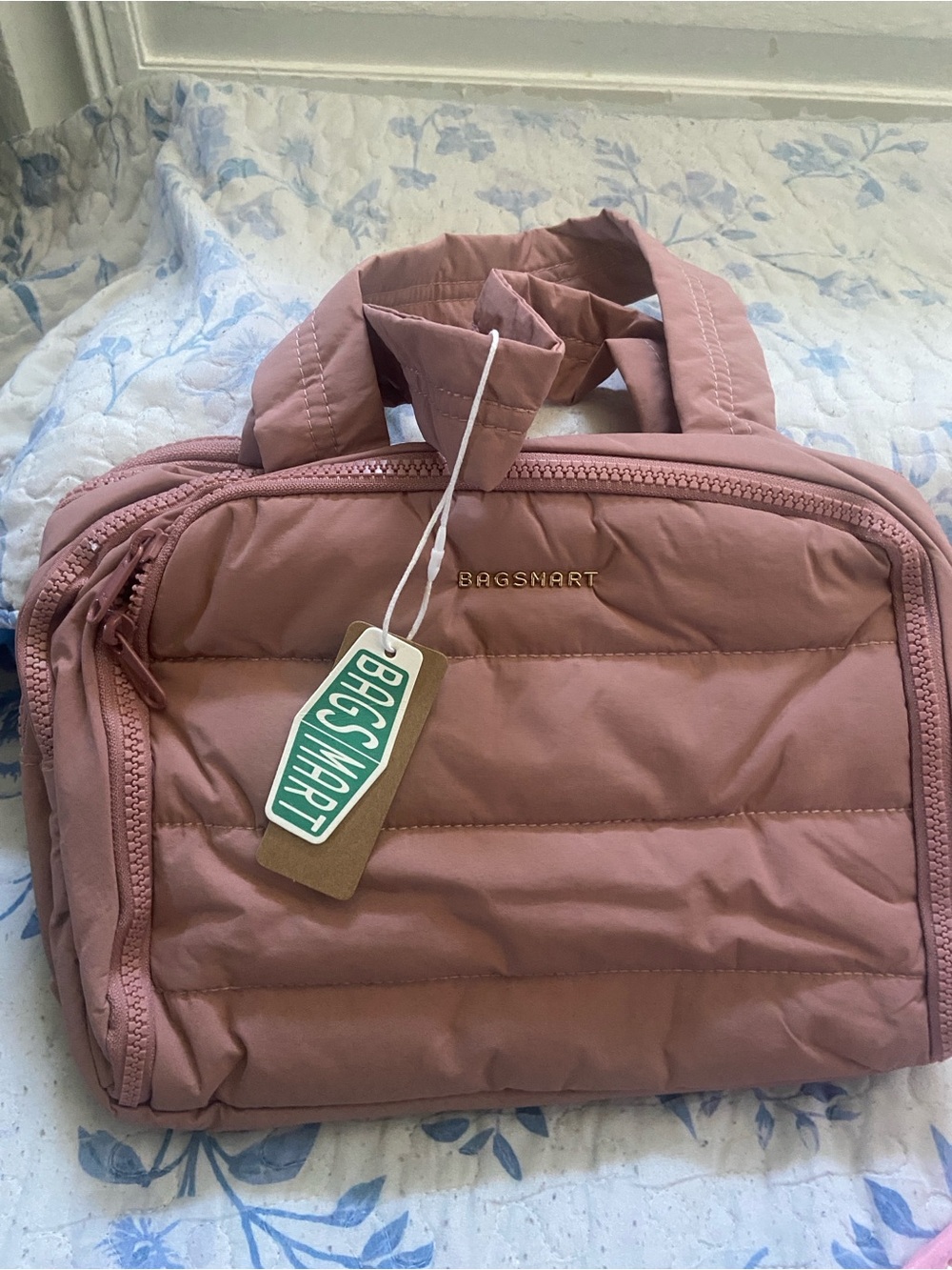 Quilted Pink Travel Tote